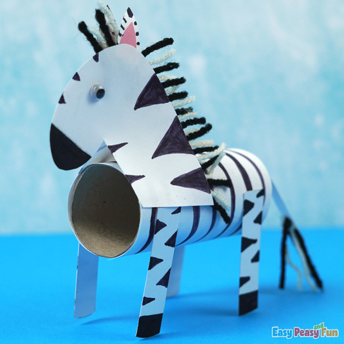 Zebra Paper Roll Craft