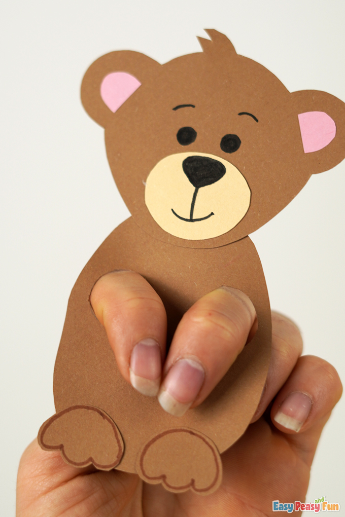 DIY Bear Finger Puppet Craft