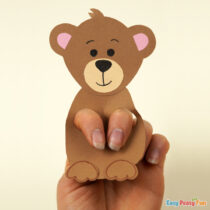 Bear Paper Finger Puppet