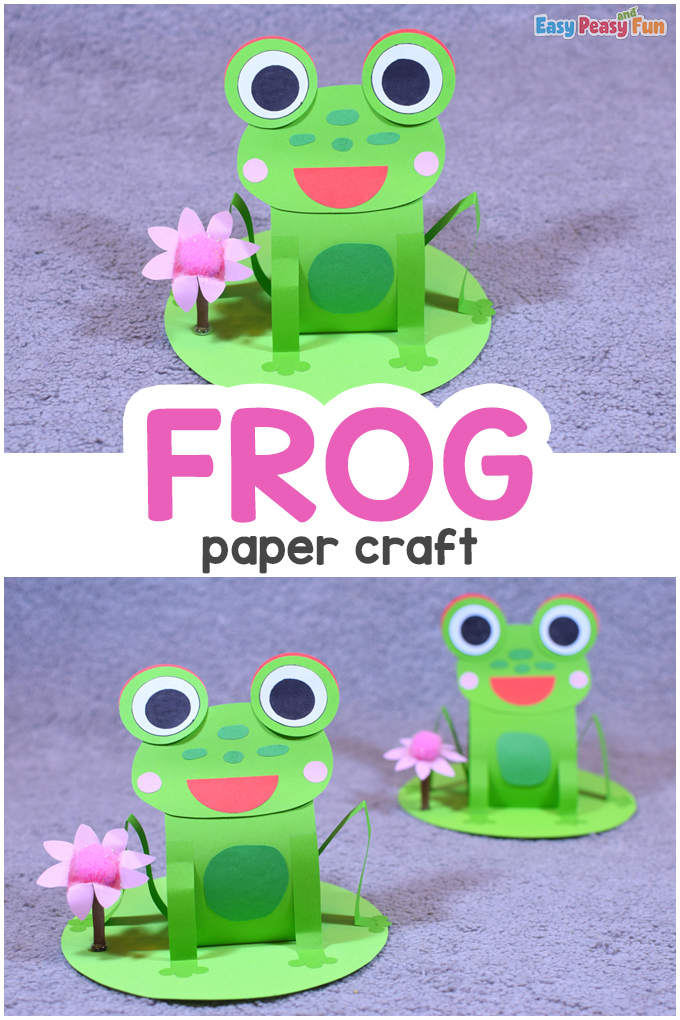 Cute Frog Paper Craft Easy Peasy And Fun