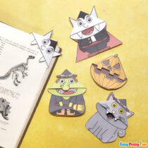 Halloween Corner Bookmarks With Template