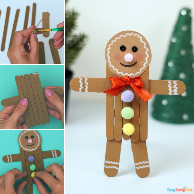 Craft Stick Gingerbread Man Idea