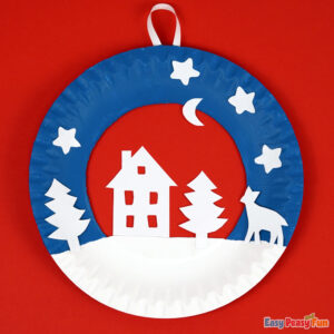 DIY Paper Plate Winter Craft