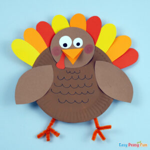 Turkey Paper Plate Thanksgiving Day Craft