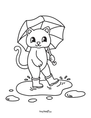 Cat with Umbrella