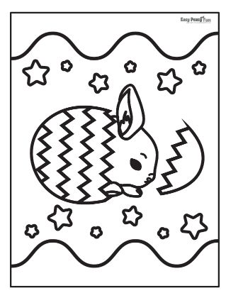 Baby Bunny Coloring Page