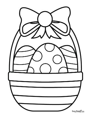 Full Easter Basket Coloring Page