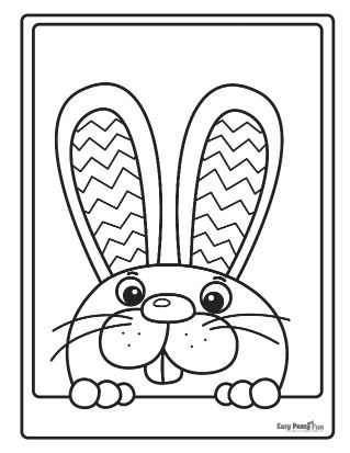 Curious Bunny Coloring Page
