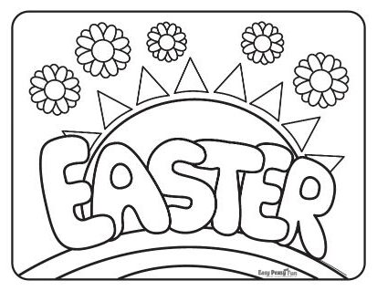 Easter Theme Coloring Sheet