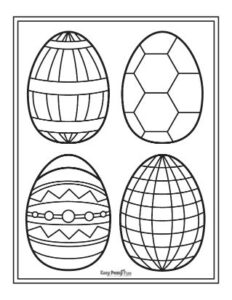 Easter Egg Coloring Pages – 30 Printable Coloring Pages - Easy Peasy ...