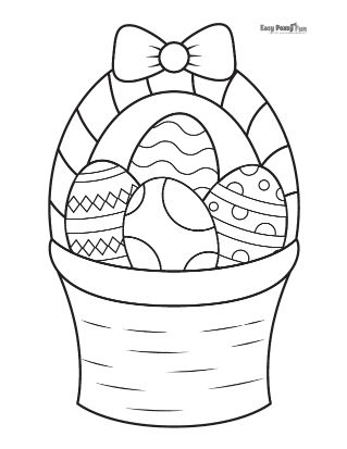 Full Basket of Easter Eggs
