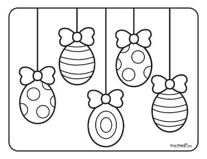 Easter Eggs Decor Coloring Page