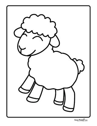 Easter Sheep Coloring Page