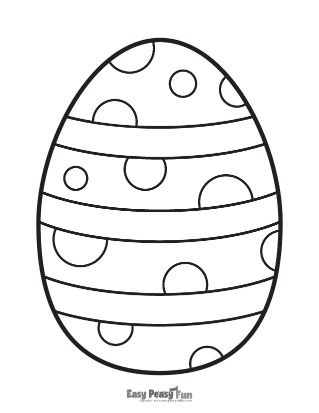 Easy Easter Egg Coloring Sheet