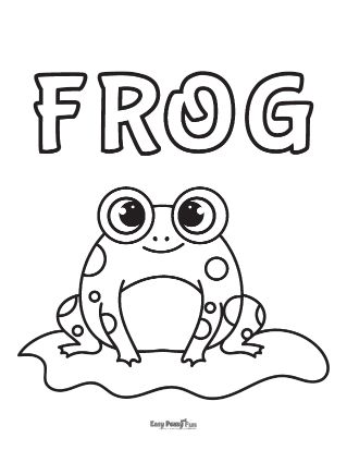 Frog Coloring Pages – 30 Printable Coloring Pages - Easy Peasy and Fun