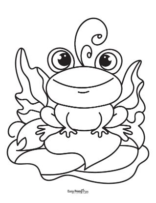 Silly Frog Coloring Sheet