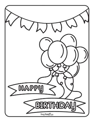 Happy Birthday Wishes Coloring Sheet