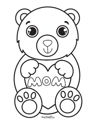 Cute Teddy Bear Holding a Heart