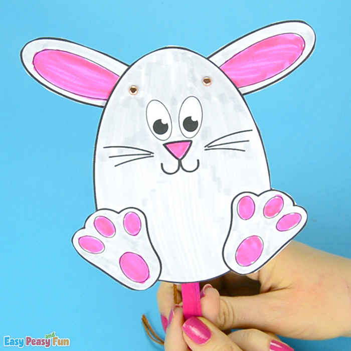 Animated Easter Bunny Puppet Crafts