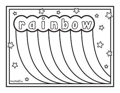 Rainbow Coloring Sheet for Kids