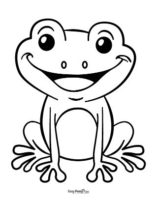 Happy Frog Coloring Sheet