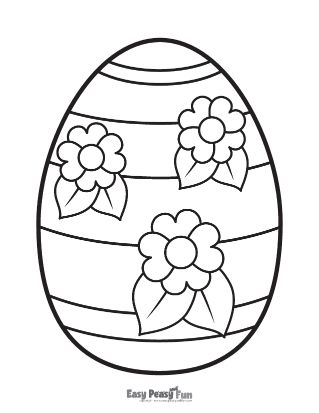 Spring Easter Egg Coloring Page