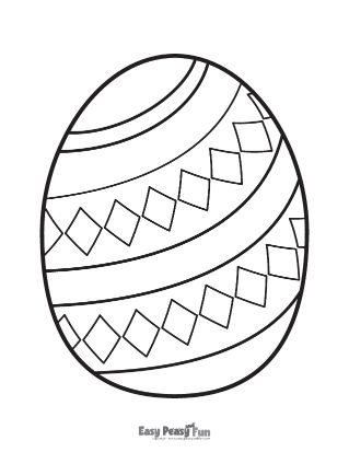 Lovely Easter Egg Coloring Page