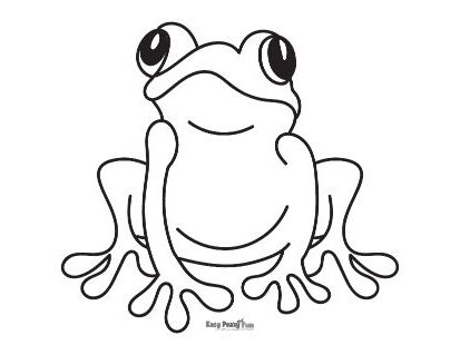 Easy Frog Coloring Sheet