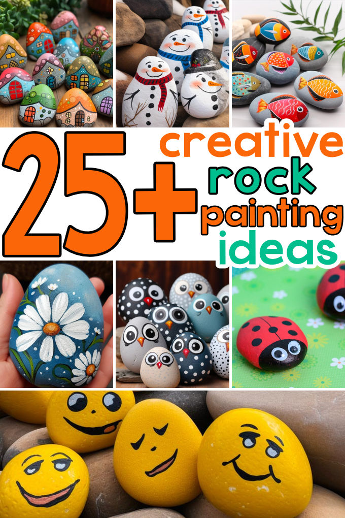 Creative Rock Painting Ideas for kids, beginners and experienced artists