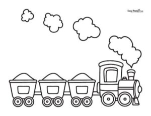 Printable Train Coloring Pages – 30 Sheets to Color - Easy Peasy and Fun
