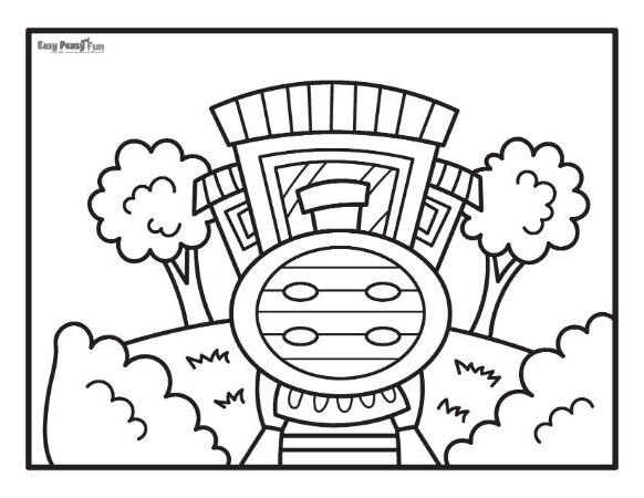 Picture of a train to color