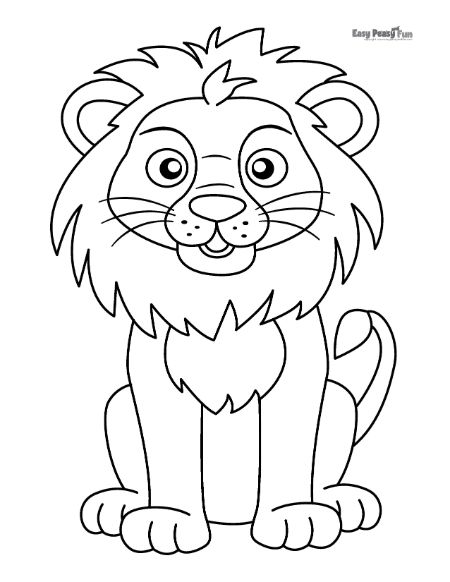 Big Lion Coloring Page