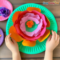 Gorgeous Flower Paper Plate Craft