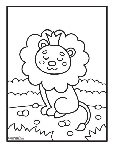King Lion Coloring Page