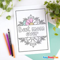 Printable Mother’s Day Cards to Color (Free PDF)