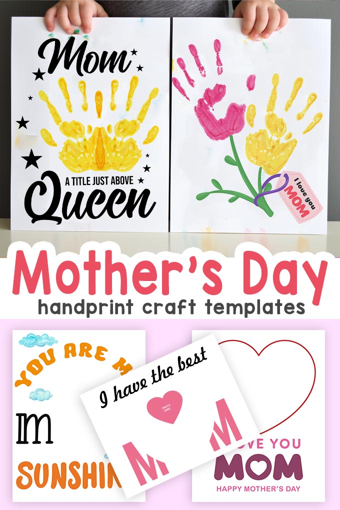 Mother's Day Handprint Craft Printable Templates