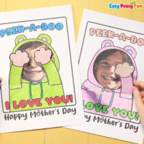 Peek-a-Boo Mother’s Day Craft Printable Template