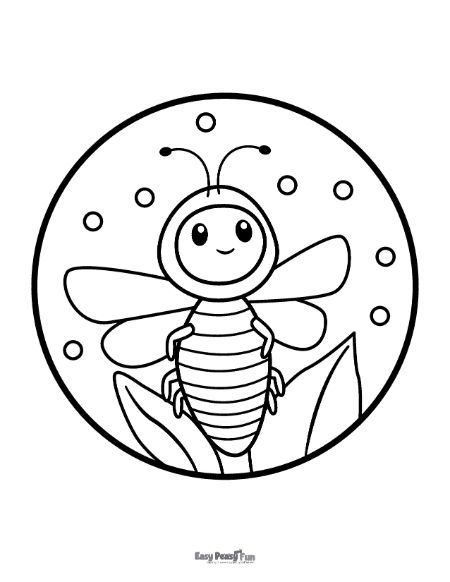Honeybee Coloring Page