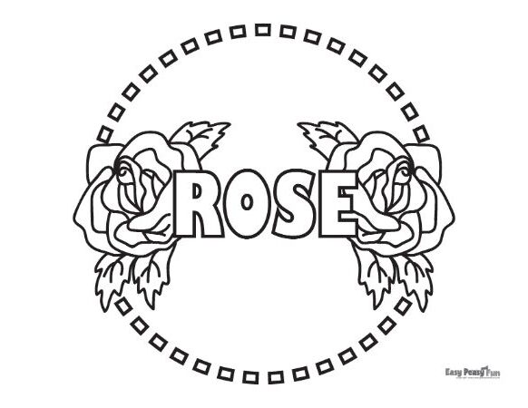 Rose Coloring Sheet