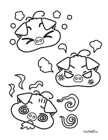 Three Pigs Coloring Page