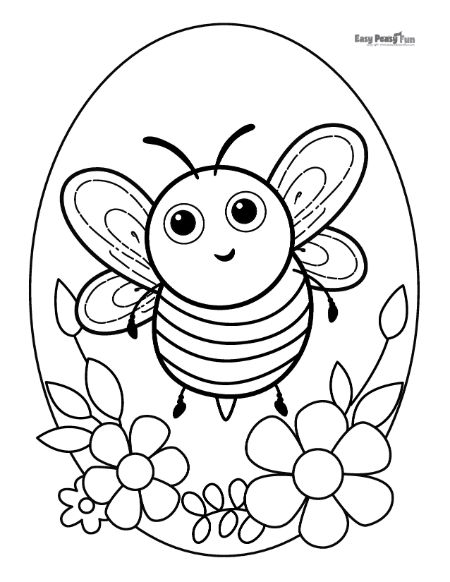 Printable Bee Coloring Pages 30 Cute Sheets Easy Peasy And Fun