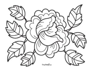 Printable Rose Coloring Pages - 30 Roses Illustrations - Easy Peasy and Fun