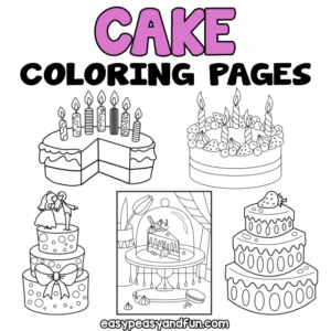 Cake Coloring Sheets