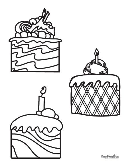 Cakes Coloring Sheet