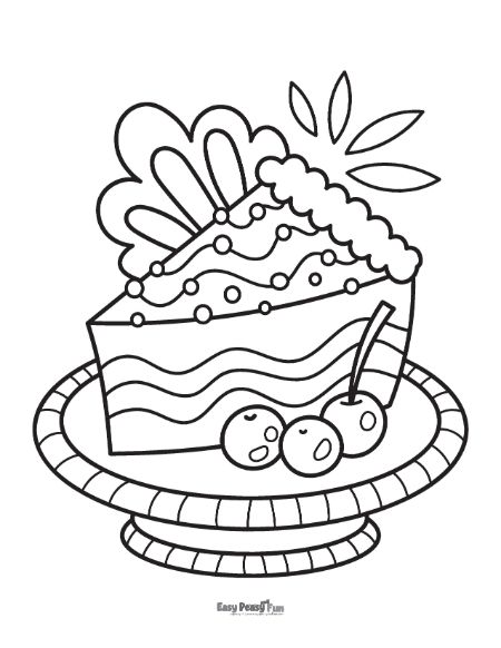Tasty Cake Coloring Page