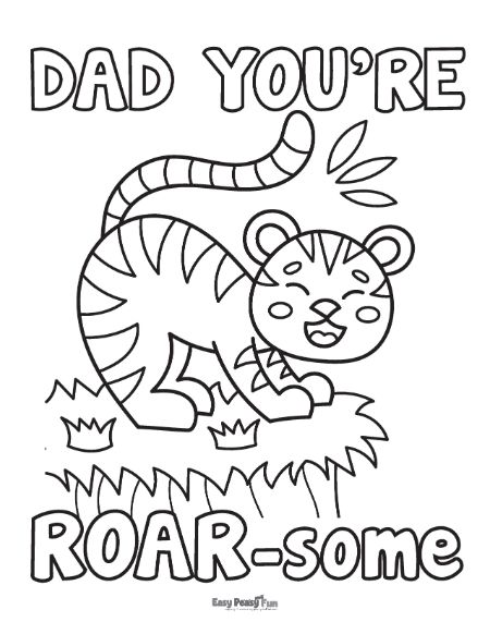 Awesome Dad Coloring Page