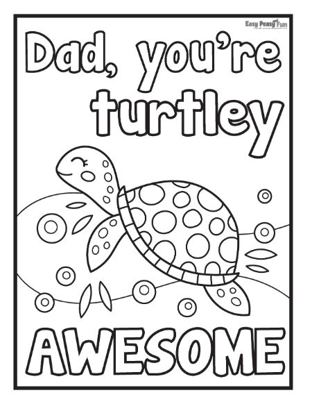 Father's Day Awesome Coloring Page