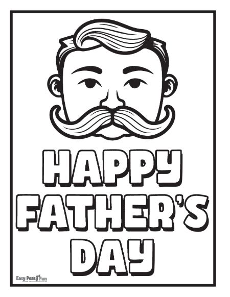 Dad Coloring Page for Kids