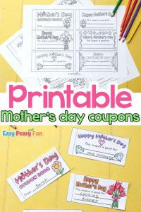 Free Printable Mother’s Day Coupons - Easy Peasy and Fun