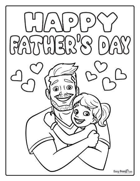 Dad and Daughter Coloring Sheet